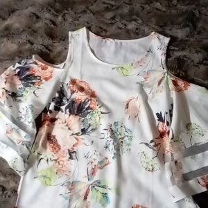 Cold shoulder blouse